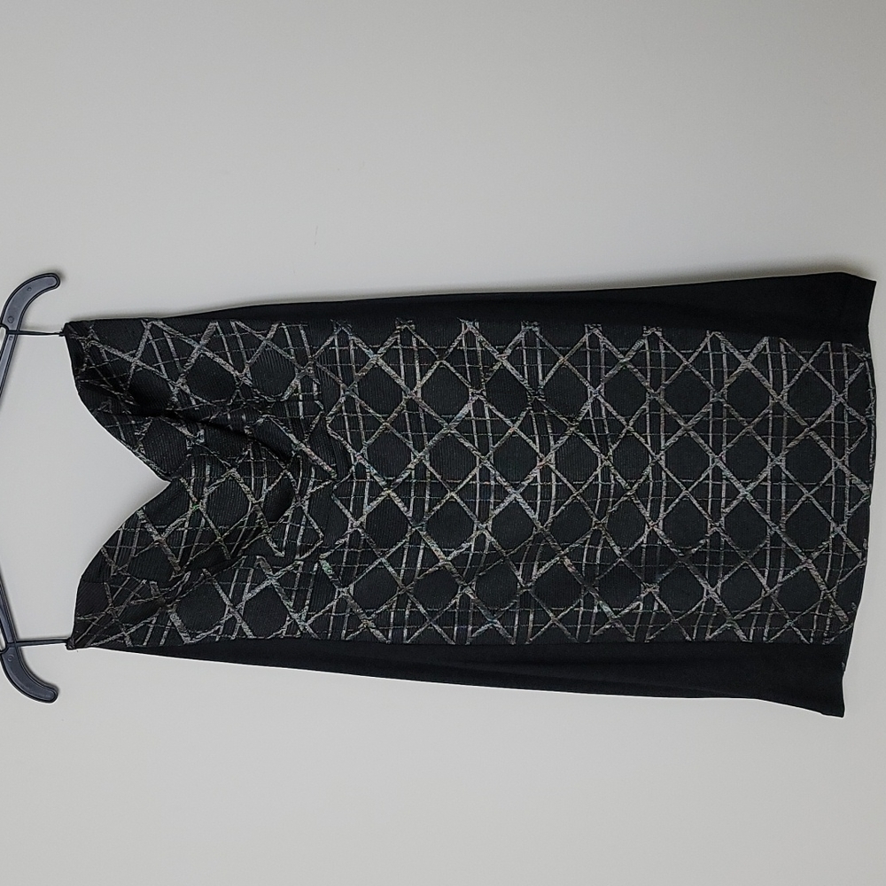 NWT eight sixty strapless cocktail dress Black and Silver size L